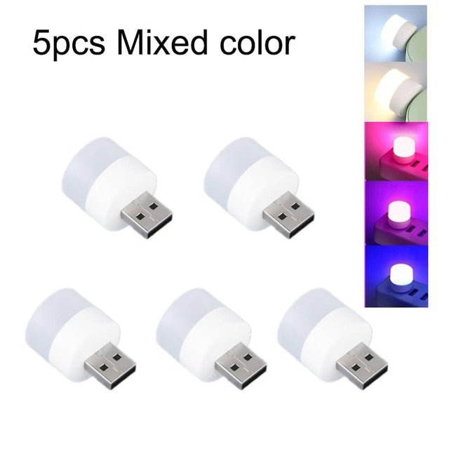 5pcs Mini USB Plug Lamp