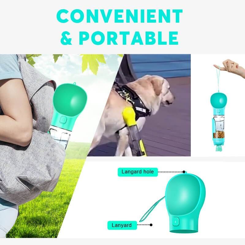 500ML Portable 4 in 1 Multifunctional Pet Carry-on Bottle