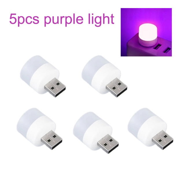5pcs Mini USB Plug Lamp
