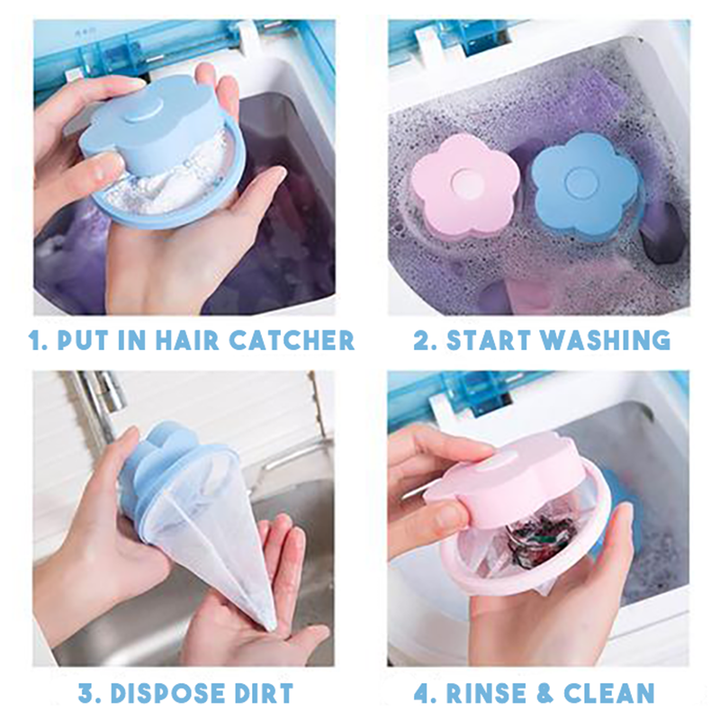4-Pack Laundry Pet Hair Catchers