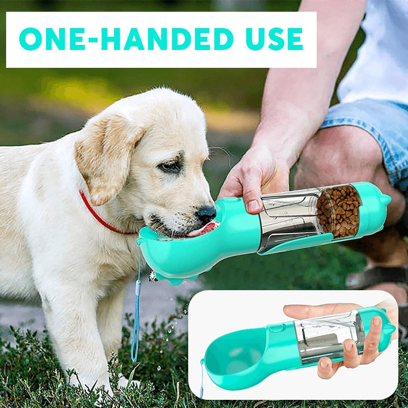 500ML Portable 4 in 1 Multifunctional Pet Carry-on Bottle
