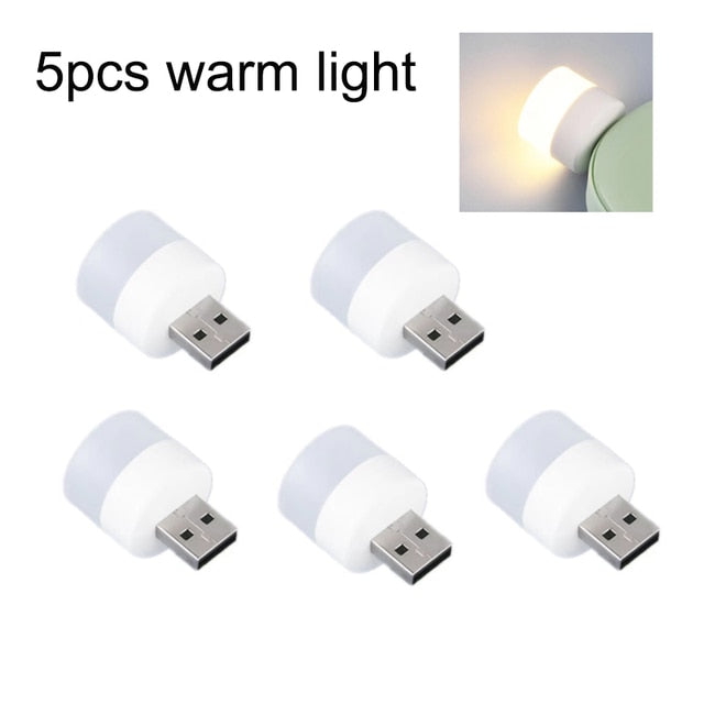 5pcs Mini USB Plug Lamp