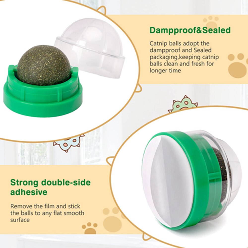 Catnip Ball Toys Edible Kitty Toys for Cats Lick Healthy