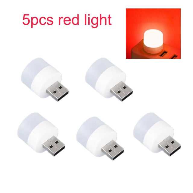 5pcs Mini USB Plug Lamp