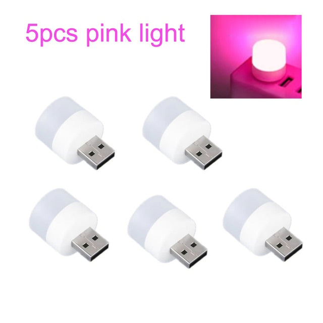 5pcs Mini USB Plug Lamp