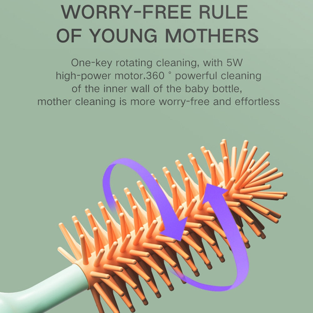 SAINTSTORES™Electric Silicone Bottle Brush