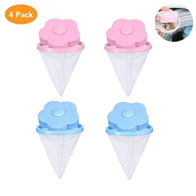 4-Pack Laundry Pet Hair Catchers