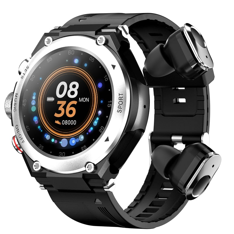 2 in 1 Smart Watch with Wireless Earphones