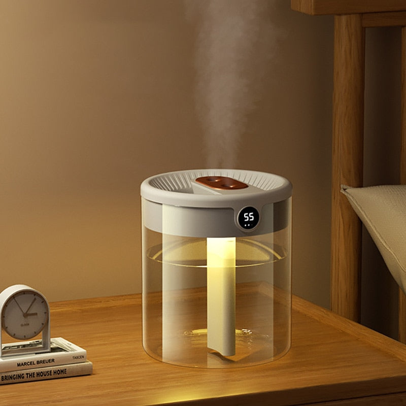 2L Double Nozzle Air Humidifier With LCD
