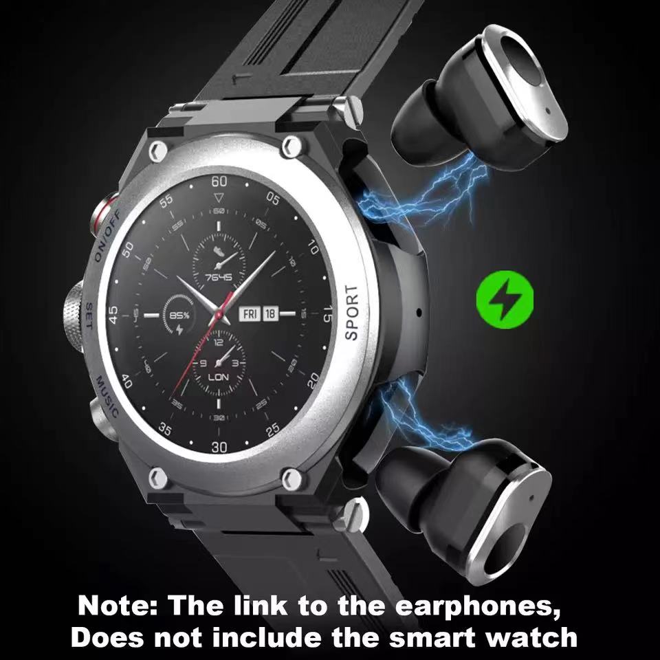 2 in 1 Smart Watch with Wireless Earphones